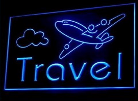 Travel Airline Ticket Agency LED Neon Sign